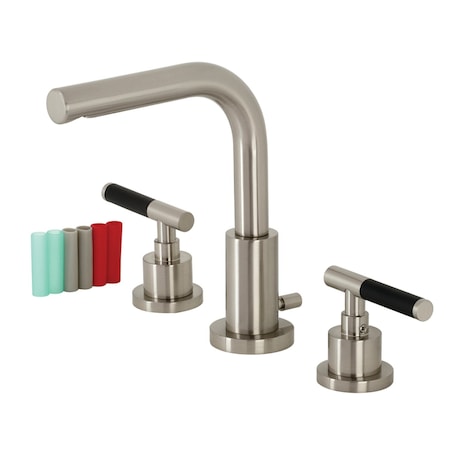 Fauceture FSC8958CKL Kaiser Widespread Bathroom Faucet W/ Brass Pop-Up, Nickel FSC8958CKL